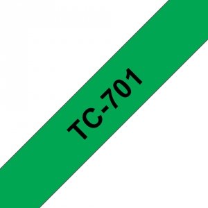 Etykiety Brother Tape/black-green 12mm f 2000-3000-5000