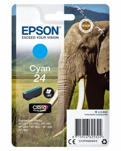 Tusz EPSON C13T24224012, T2422, cyan, 4,6ml, Epson