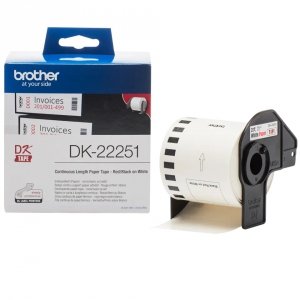 Brother rolki papierowe 62mm x 15.24m, biała, 1 szt., DK22251, do drukowania etykiet DK22251