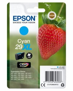 Tusz EPSON C13T29924012, T29XL, cyan, 6,4ml, Epson Expression Home XP-235,XP-332,XP-335,XP-432,XP-435