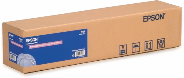 Papier do plotera / EPSON / 610/18/Water Color Paper - Radiant White Roll, 24 cale, C13S041396, 190 g/m2, papier, 610mmx18m, biały, do drukarek atramentowyc
