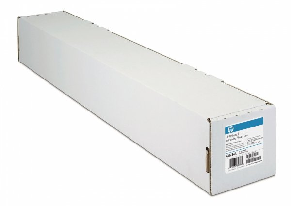 Papier do plotera / HP / 1067/30.5m/Universal Instant-dry Gloss Photo Paper. 1067mmx30.5m. 42. Q6576A. 190 g/m2. foto papier. połysk. biały. do drukare Q6576A
