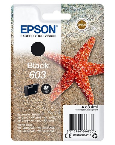 Tusz EPSON C13T03U14020, black, blistr z ochroną, 3.4ml, Epson Expression Home XP-2100, 2105, 3100, 3105 WF-2310