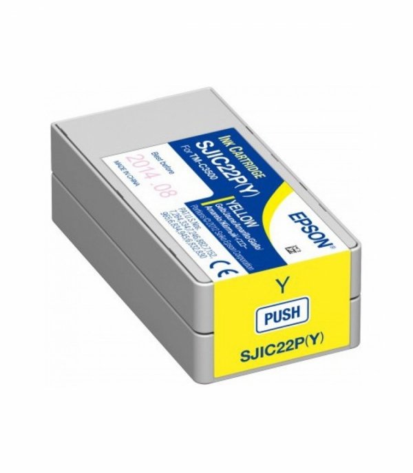Tusz EPSON C33S020604, z yellow, SJIC22P(Y), Epson ColorWorks C3500