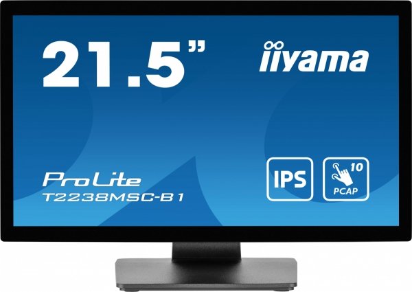 Monitor 22 cale T2238MSC-B1 IPS,FHD,DP,HDMI,2x2W,2xUSB,600(cd/m2),   10pkt.7H,IP1X(FRONT),PION/POZIOM