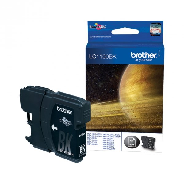 Tusz Brother LC-1100BK. black. 500s. Brother DCP-6690CW. MFC-6490CW LC1100BK