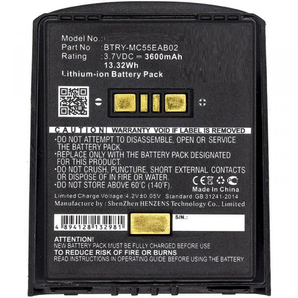 Części / CoreParts / zamiennik / Battery for ZEBRA Scanner 13.3Wh Li-ion 3.7V 3600mAh Black, MC55, MC5574, MC5590, MC55A, MC55A0, MC56, MC65, MC659, MC659B, MC67