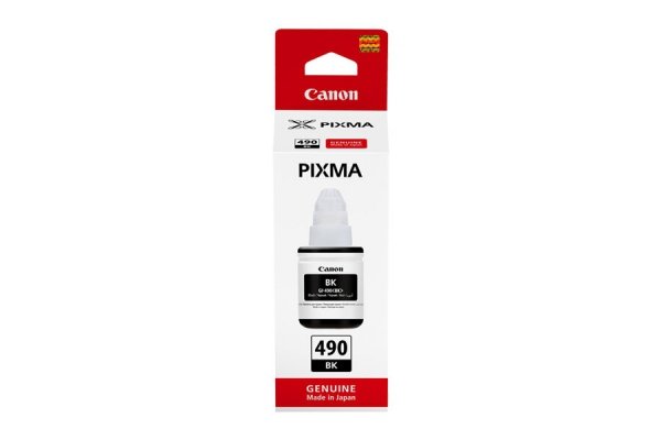 Canon oryginalny Wkład atramentowy / tusz GI-490 Bk. black. 6000s. 135ml. 0663C001. Canon PIXMA G1400. G2400. G3400 0663C001