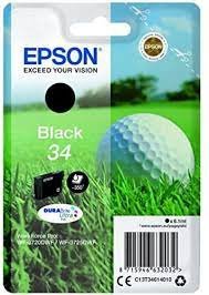 Epson oryginalny tusz / tusz C13T34614020, T346140, black, z zabezpieczeniem, 6.1ml, Epson WF-3720DWF, 3725DWF