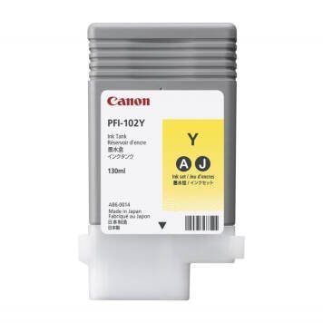 Canon oryginalny wkład atramentowy / tusz PFI102Y. yellow. 130ml. 0898B001. ploter iPF-500. 600. 700 0898B001