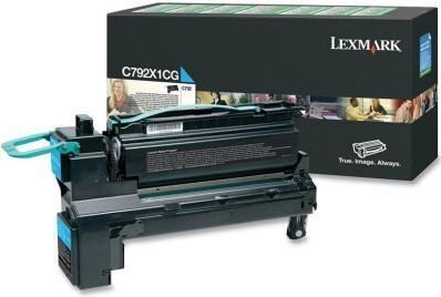 Toner Lexmark C792X2CG. cyan. 20000s. extra duża pojemnośÄ‡. Lexmark C792de. C792e. C792dhe. C792dte C792X2CG