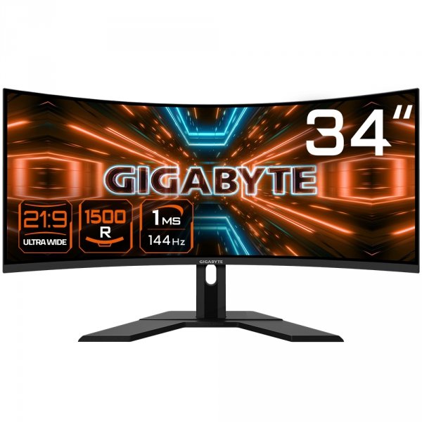 Monitor 34 cali G34WQC A-EK 1ms/QHD/HDMI/12mln:1/USB