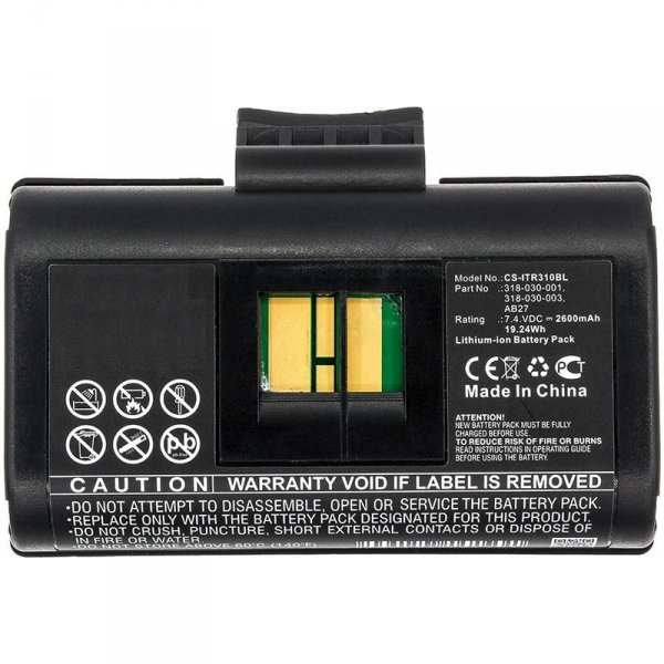 Części / CoreParts / zamiennik / Battery for Portable Printer 19.24Wh Li-ion 7.4V 2600mAh  Black for Intermec Portable Printer PB21, PB22, PB31, PB32