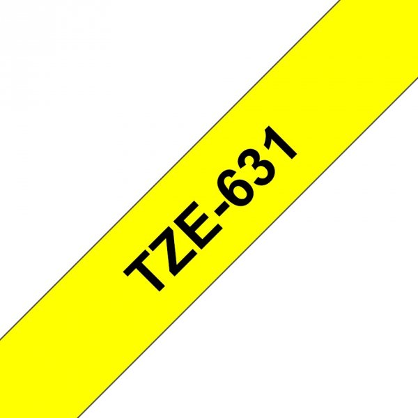 Taśma laminowana Brother Black on Yellow 12mm TZE631