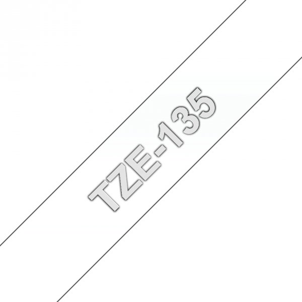 Taśma laminowana Brother White on Clear 12mm TZE135