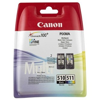 Canon oryginalny tusz / tusz PG-510/CL-511, 2970B011, black/color, blistr z ochroną, Multi-pack