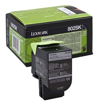 Lexmark oryginalny toner 80C2SK0, black, 2500s, return, Lexmark CX310dn, CX310n, CX410de, CX410, O