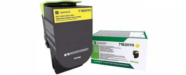 Toner Lexmark 71B20Y0, yellow, 2300s, Lexmark CS417dn/CS317dn/ CX517dn/CX417de/CS517de/CX317dn, O