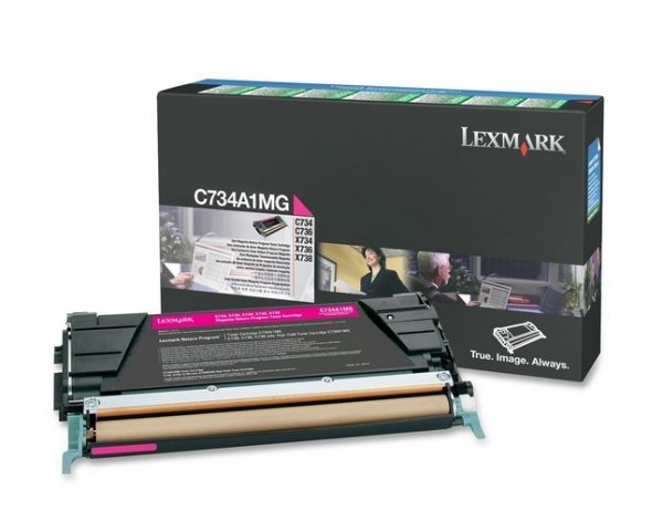 Toner Lexmark C734A1MG. magenta. 6000s. return. Lexmark C734. C736. X734. X736. X738 C734A1MG