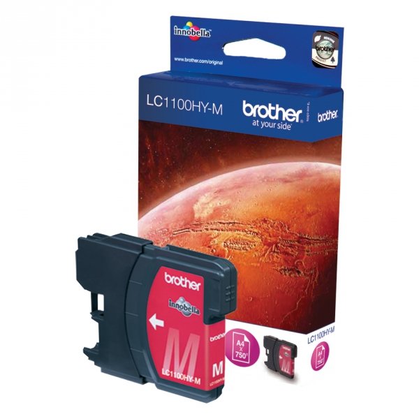 Tusz Brother LC-1100HYM. magenta. 750s. high capacity. Brother DCP-6690CW. MFC-6490CW LC1100HYM