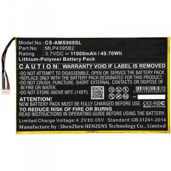 Części / CoreParts / zamiennik / Battery for Diagnostic Scanner 40.70Wh Li-Pol 3.7V 11000mAh  Black for Autel Diagnostic Scanner MaxiSys CV, MaxiSys MS908, MaxiSys MS908P 