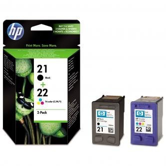 HP oryginalny wkład atramentowy / tusz SD367AE. No.21 + No.22. black/color. 190/165s. blistr. 2szt. HP 2-Pack. C9351AE + C9352AE SD367AE#301