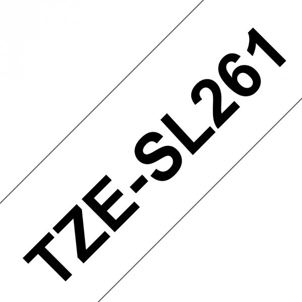 Taśma Brother TZE-SL261, czarny druk/biały podkład, laminowane, 8m, 36mm