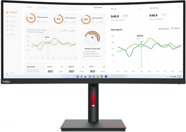 Monitor 34 cale ThinkVision T34w-30 WLED LCD 63D4GAT1EU