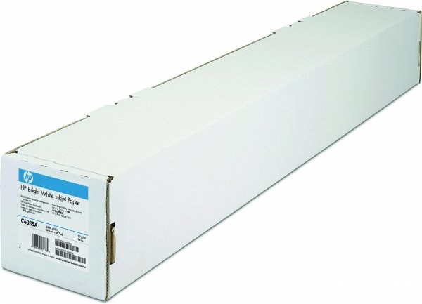 Papier do plotera / HP / 610/45.7/Bright White Inkjet Paper. 610mmx45.7m. 24. C6035A. 90 g/m2. papier. biały. do drukarek atramentowych. rolka C6035A