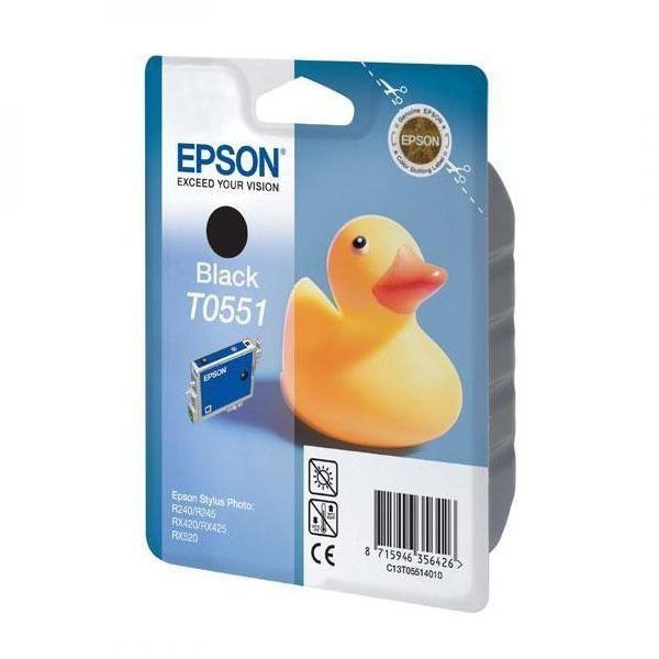 Tusz EPSON C13T05514020. black. 290s. 8ml. blistr z ochroną. Epson Stylus Photo RX425. 420 C13T05514020