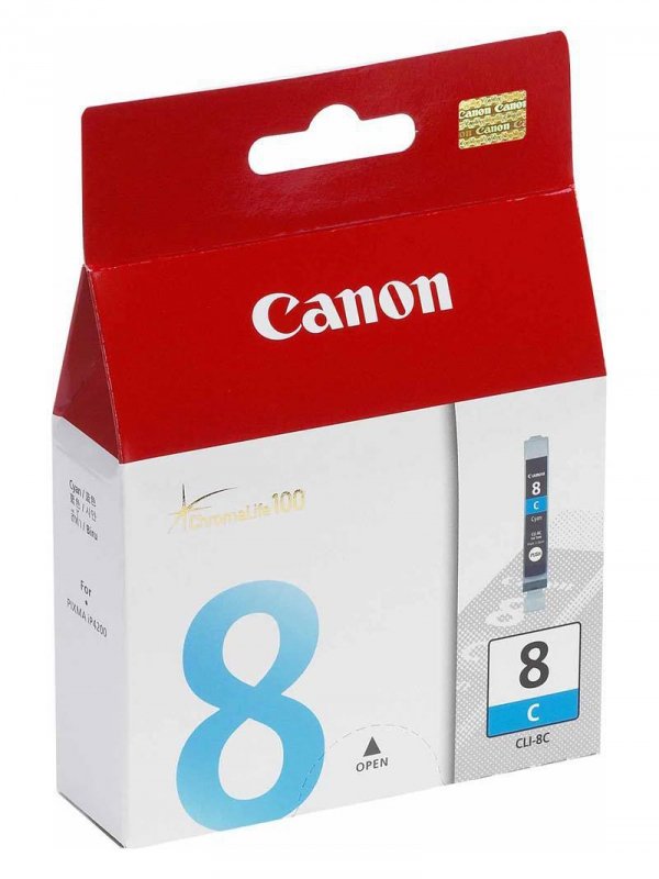Tusz Canon CLI8C. cyan. 420s. 13ml. 0621B028. 0621B006. blistr z ochroną. Canon iP4200. iP5200. iP5200R. MP500. MP800 0621B028