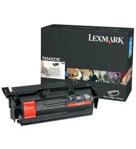 Toner Lexmark T654X21E. black. 36000s. extra duża pojemnośÄ‡. Lexmark T654 T654X21E
