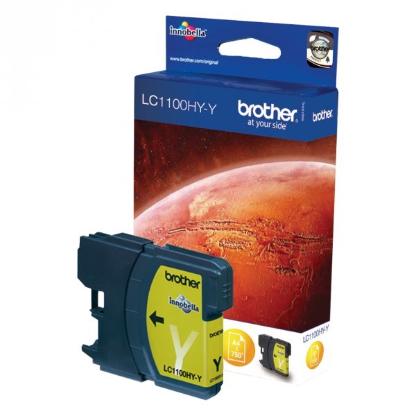 Tusz Brother LC-1100HYY. yellow. 750s. high capacity. Brother DCP-6690CW. MFC-6490CW LC1100HYY