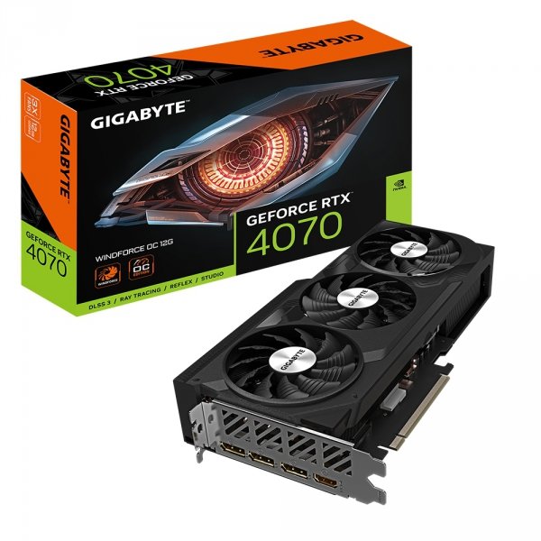 EOL - wycofany z oferty - Karta graficzna GeForce RTX 4070 WINDFORCE 12GB GDDR6X 192bit 3DP/HDMI