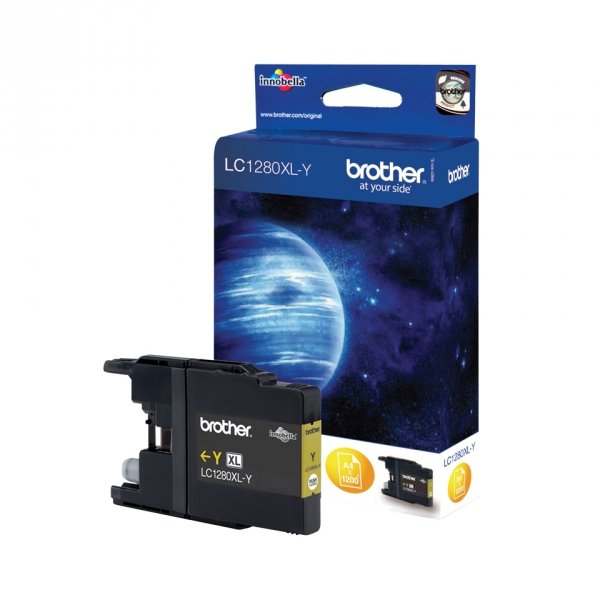 Tusz Brother LC-1280XLY. yellow. 1200s. high capacity. Brother MFC-J6910DW LC1280XLY