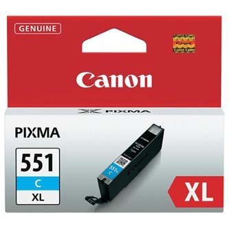 Canon oryginalny wkład atramentowy / tusz CLI551C XL. cyan. 11ml. 6444B001. high capacity. Canon PIXMA iP7250. MG5450. MG6350 6444B001