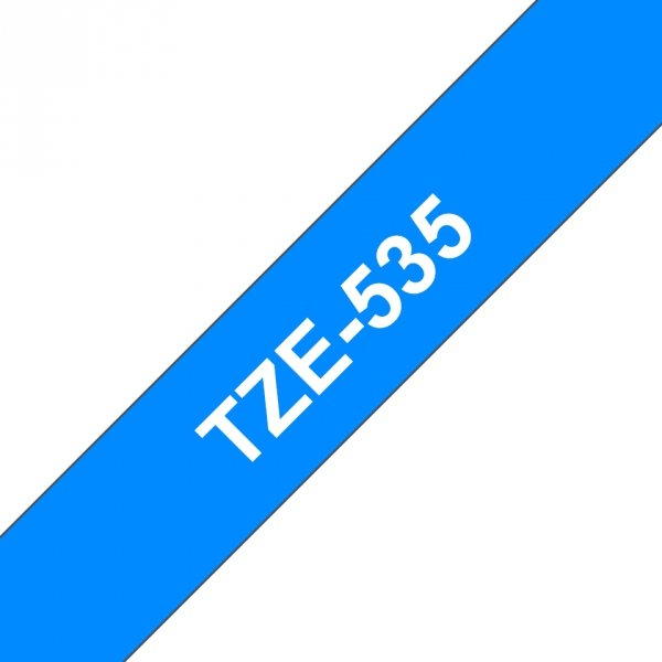 Taśma laminowana Brother White on Blue 12mm TZE535