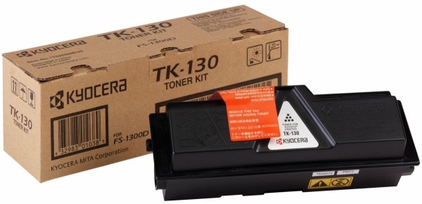 Toner Kyocera-Mita TK130. black. 7200s. 1T02HS0EU0. Kyocera Mita FS-1300D. 1300N. 1350DN. 1028MFP. 1128MFP 1T02HS0EU0
