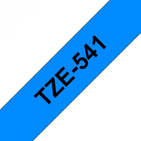 Taśma Brother TZE-541, czarny druk/niebieski podkład, laminowane, 8m, 18mm