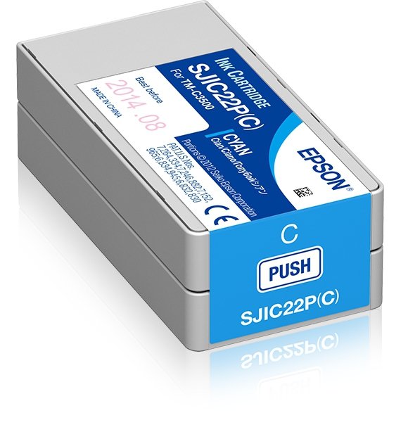 Tusz EPSON C33S020602, z cyan, SJIC22P(C), Epson ColorWorks C3500