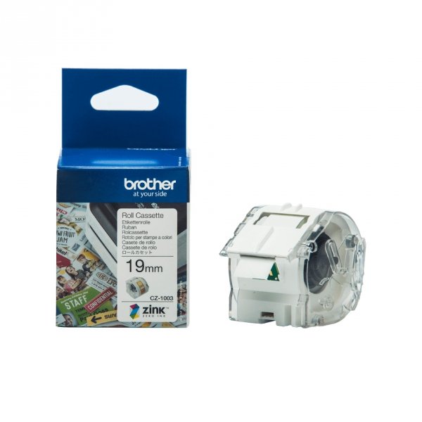 Taśma papierowa Brother 19mm x 5m, biała, CZ1003, do drukarki VC-500W CZ1003