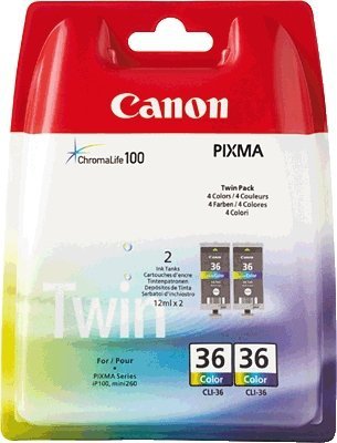 Canon oryginalny wkład atramentowy / tusz CLI36 Twin. color. 1511B018. Canon Pixma Mini 260 1511B018