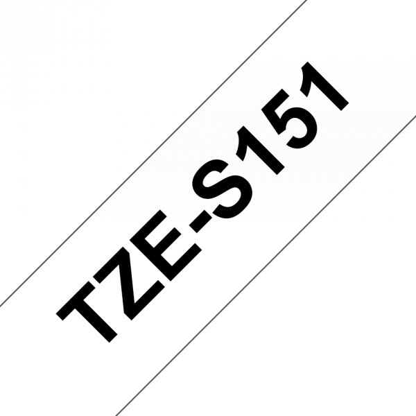 Taśma Brother TZE-S151, czarny druk/przezroczysty podkład, laminowane, 8m, 24mm, mocny kl