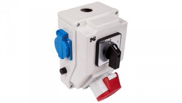 Zestaw instalacyjny z gniazdem 16A 5P+2P+Z RS-Z (0-1) czerwony 6272-00