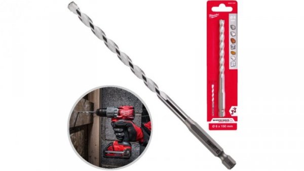 Wiertło uniwersalne 6x90/150mm 1/4 HEX MILWAUKEE