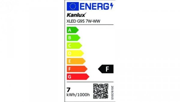 Żarówka LED FILAMENT E27 XLED G95 7W-WW 725lm 2500K barwa ciepła 36241