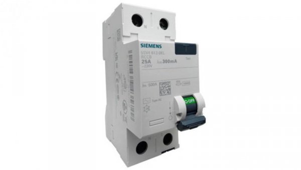 SIEMENS Wyłącznik różnicowoprądowy 25A 2P 300mA Typ AC VDE RCD 5749