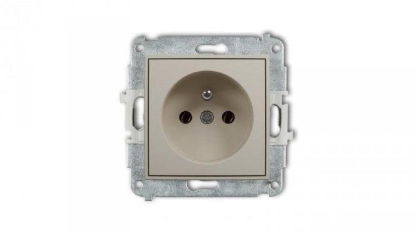MINI Mechanizm gniazda pojedynczego z uziemieniem 2P+Z (bez przesłon torów prądowych) taupe 60MGP-1z