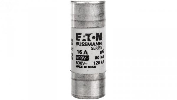 Wkładka bezpiecznikowa cylindryczna 22x58mm 16A gL/gG 690V C22G16