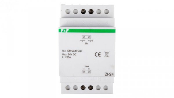 Zasilacz impulsowy 100-264VAC/24VDC 30W 1,25A ZI-24